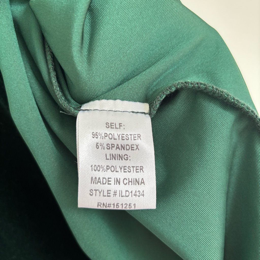 Nwt Pink Desert Regal Velvet Wrap Dress Emerald Green — image 8 of 8